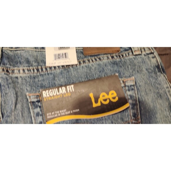 Lee Jeans Regular Fit Straight Leg Men's Size 38x29-Denim Jeans - Picture 5 of 6